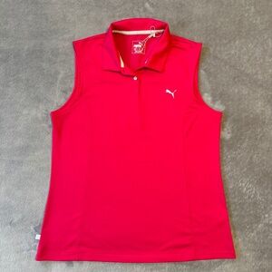 Puma Sleeveless Golf Polo Women's XL Pink